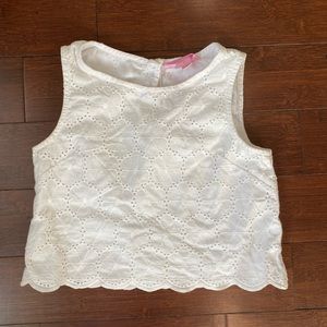 Lilly Pulitzer Floral white kids shirt